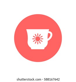  Cup icon, isolated. Flat  design.