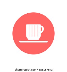  Cup icon, isolated. Flat  design.