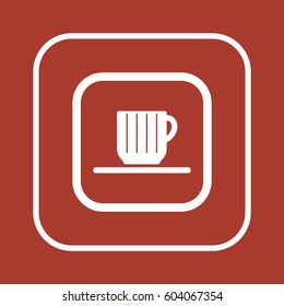  Cup icon, isolated. Flat  design.