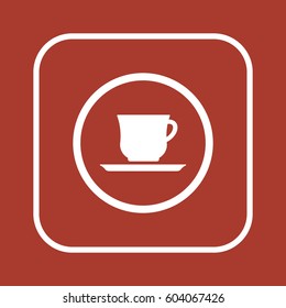  Cup icon, isolated. Flat  design.