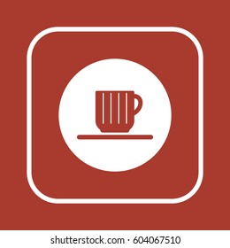  Cup icon, isolated. Flat  design.