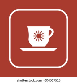  Cup icon, isolated. Flat  design.