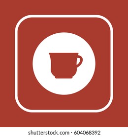  Cup icon, isolated. Flat  design.