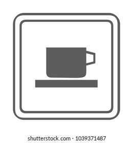 A cup icon isolated on background. Modern flat pictogram, business, marketing, internet concept. Trendy Simple vector symbol for web site design or button to mobile app. Logo illustration