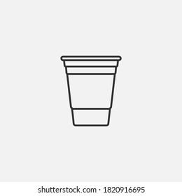 Cup icon isolated on background. Plastic cup symbol modern, simple, vector, icon for website design, mobile app, ui. Vector Illustration svg