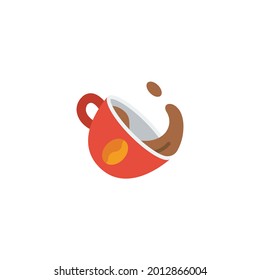Tasse-Symbol einzeln auf weißem Hintergrund 