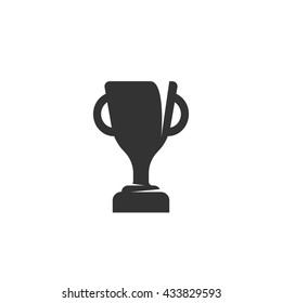Cup icon isolated on a white background. Logo silhouette design template. Simple symbol concept in flat style. Abstract sign, pictogram for web, mobile and infographics - stock vector