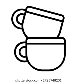 Cup Icon Line Style Vector Illustration