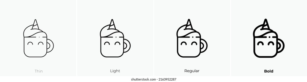 Tasse-Symbol. Lineares Zeichen einzeln auf weißem Hintergrund. Vektorgrafik.