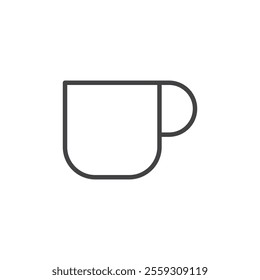 Cup icon Logo symbol outline set