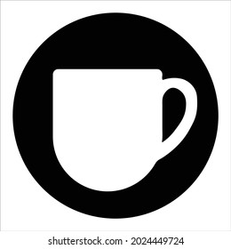 Cup icon, minimal flat design style. Coffee mug vector illustration