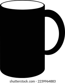 Cup-Ikone, minimaler flacher Design-Stil. Kaffeebeutel, Vektorgrafik