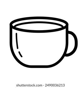 Cup icon with monoline style