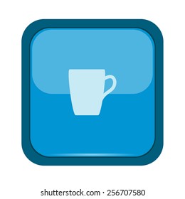 Cup icon on a blue button