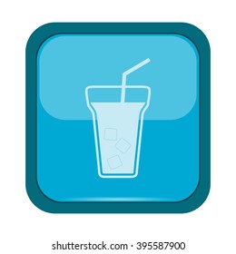 Cup icon on a blue button