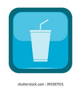 Cup icon on a blue button