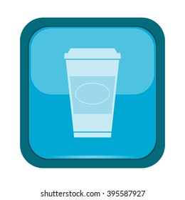 Cup icon on a blue button