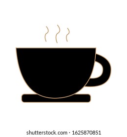 Cup icon on a white background. Vector illustration, flat design.