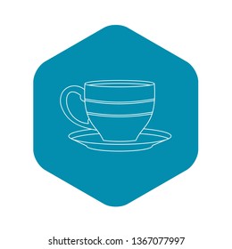 Cup icon. Outline illustration of cup vector icon for web