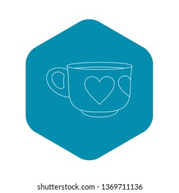 Cup icon. Outline illustration of cup vector icon for web