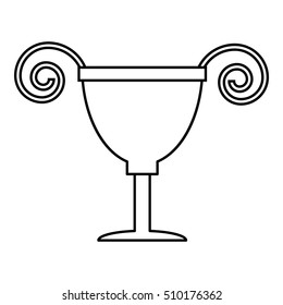Cup icon. Outline illustration of cup vector icon for web