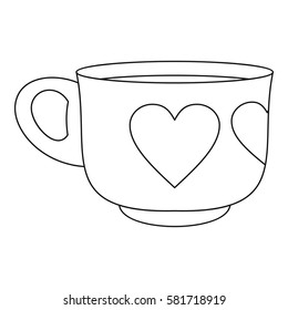 Cup icon. Outline illustration of cup vector icon for web