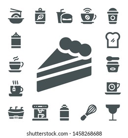 cup icon set. 17 filled cup icons.  Collection Of - Noodles, Punching ball, Coffee, Cake, Tea, Toast, Ice cream, Tea time, Football, Can, Coffee machine, Fast food, Canteen, Mixer