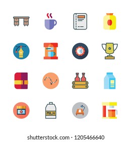 cup icon set. vector set about milk, coffee maker, vector and promotions icons set.