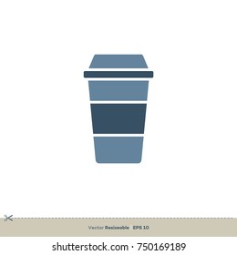 Cup Icon Set Vector Logo Template Illustration Design. Vector EPS 10.