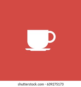 cup icon. sign design. red background