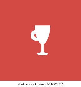 cup icon. sign design. red background