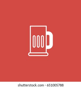 cup icon. sign design. red background