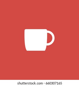 cup icon. sign design. red background