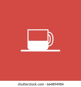 cup icon. sign design. red background