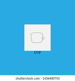 cup icon sign signifier vector