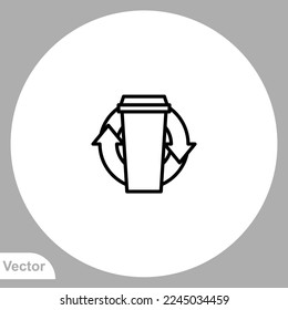 Cup icon sign vector,Symbol, logo illustration for web and mobile