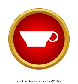 Cup icon in simple style on a white background