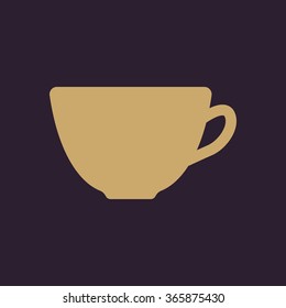 The cup icon. Tea symbol. Flat Vector illustration