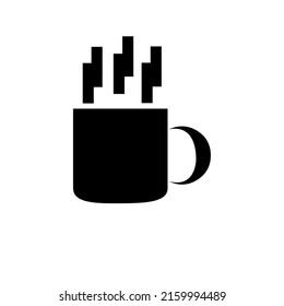 Cup icon template in black color