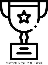 Cup-Symbol. Design mit dünnen linearen Stilen einzeln auf weißem Hintergrund