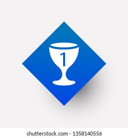 Cup icon in trendy flat style isolated on background. 