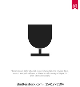  Cup icon trendy flat style isolated on white background. Vector illustration