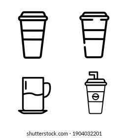 cup icon in trendy line style.  simple design for graphics, logos, websites, social media, UI, mobile apps, EPS10

