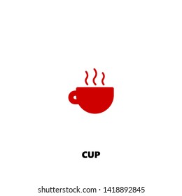 cup icon. cup vector design. sign design. red color