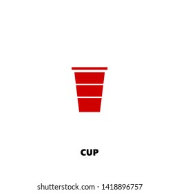 cup icon. cup vector design. sign design. red color