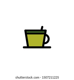 A cup icon vector. Flat icon illustration