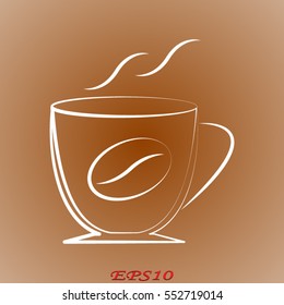 cup, icon, vector illustration eps10