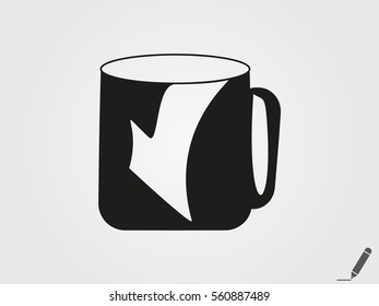 cup, icon, vector illustration eps10