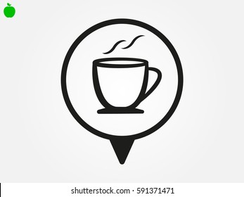 cup, icon, vector illustration eps10
