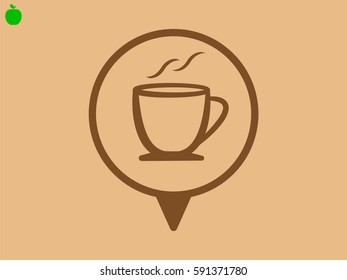 cup, icon, vector illustration eps10